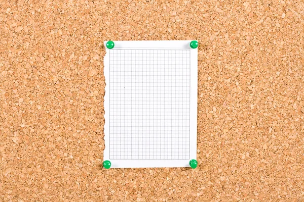 Sheet of paper in the box torn from a notebook — Stock Photo, Image