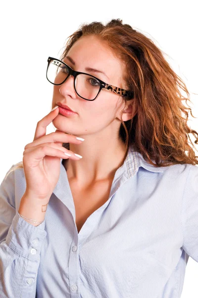 Isolated business woman — Stock Photo, Image