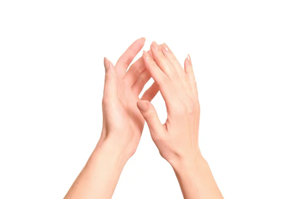 Clapping! Female hands clapping — Stock Photo, Image