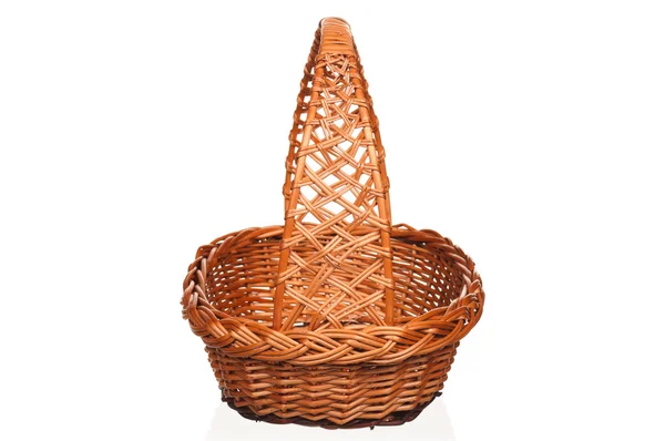 Wicker basket isolated — Stock Photo, Image