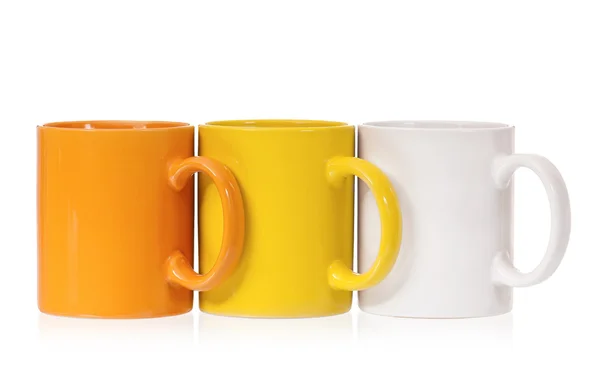 Three colorful cups — Stock Photo, Image