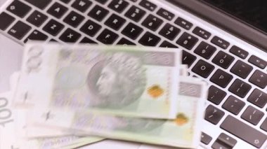 Kadın muhasebeci para ile