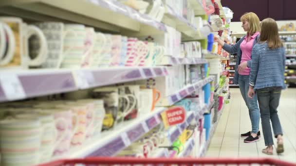 Mother and daughter shopping trip — Stock Video