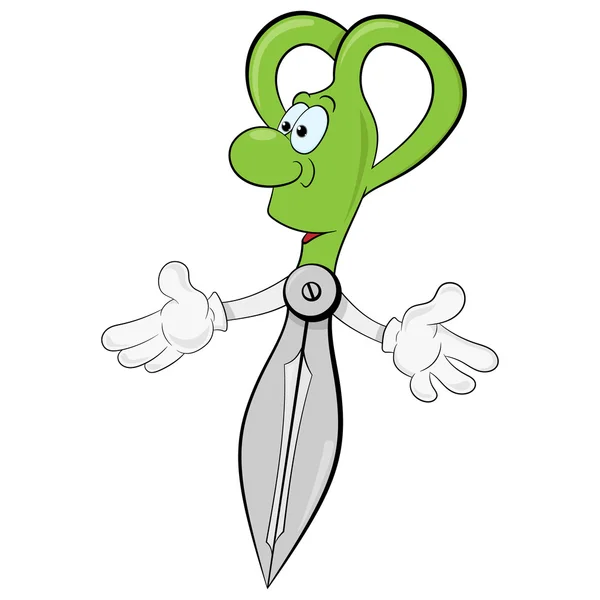 Cartoon scissors illustration — Stock Photo, Image