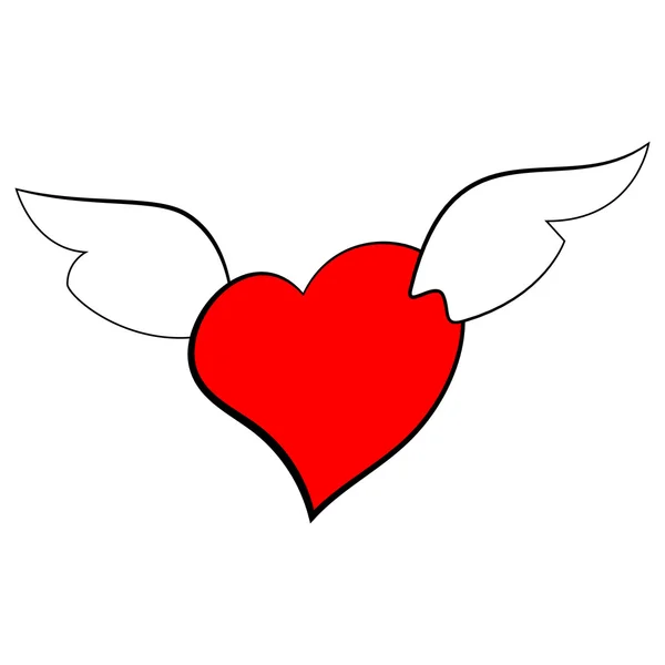 Corazón con alas — Foto de Stock