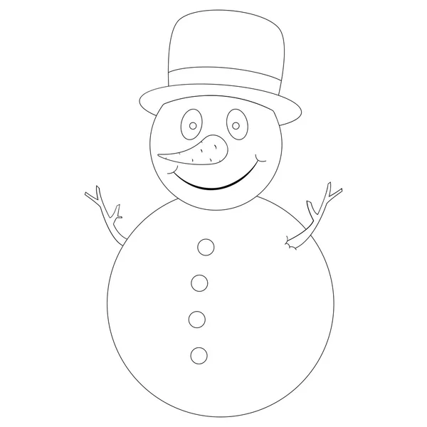 Funny snowman illustration — Stock Photo, Image