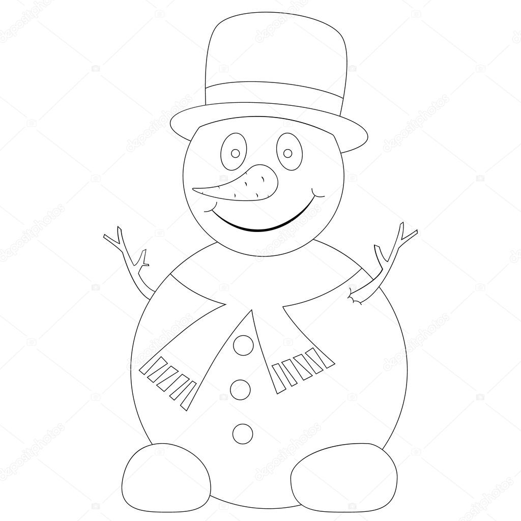 Funny snowman illustration