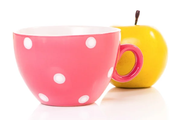 Tasse Tee mit Apfel — Stockfoto