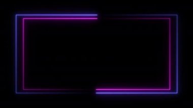 Soyut animasyon neon dikdörtgenler 