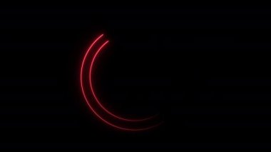 Soyut kırmızı neon daireler