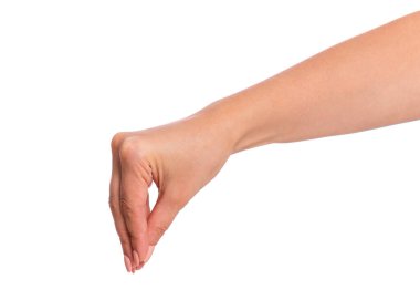 Kadın eli beyazın üstünde