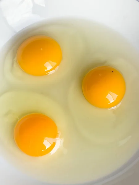 Raw chicken eggs — Stock Photo, Image