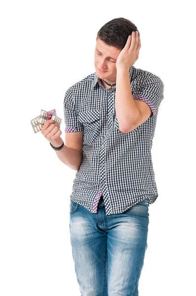 Hombre con píldoras —  Fotos de Stock