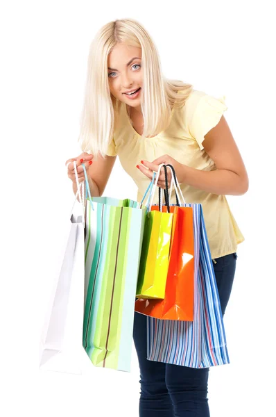 Woman with shopping bag Stock Image