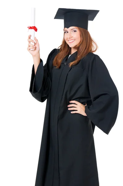 Graduating student girl — Stock Photo, Image