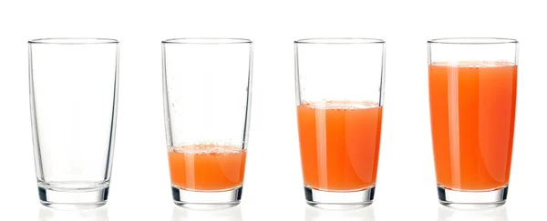 Set of glasses juice — Stock Photo, Image