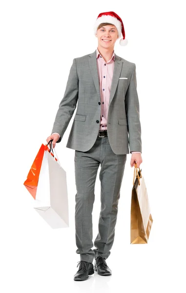 Man in Santa hat — Stock Photo, Image