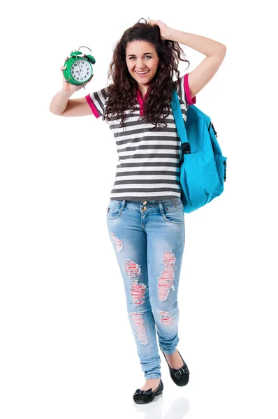 Girl with backpack — Stock Photo, Image