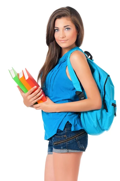 Girl with books — Stock Photo, Image