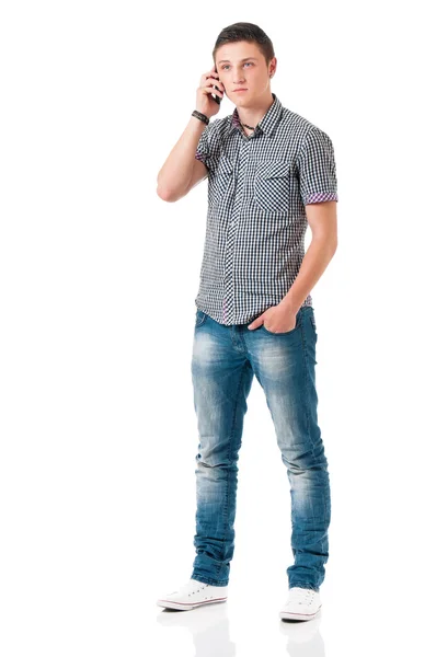 Man med telefonen — Stockfoto