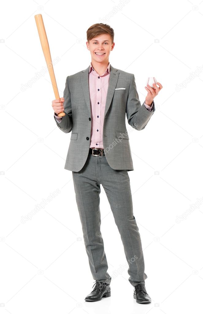 Man with baseball bat