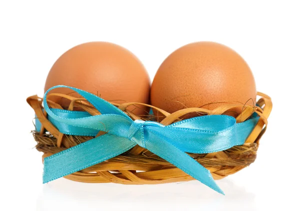 Eggs in nest — Stock Photo, Image