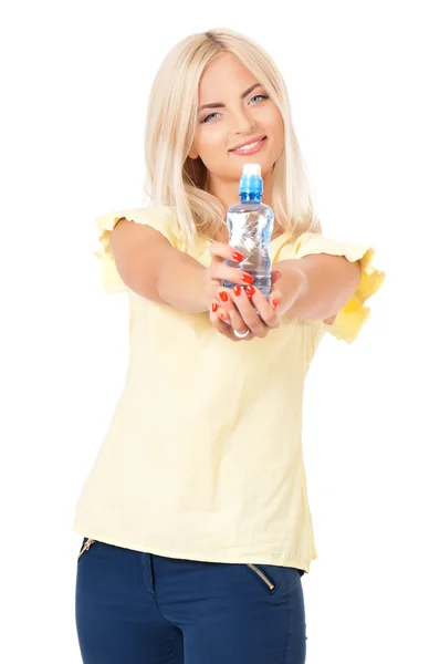 Girl with water — Stock Photo, Image