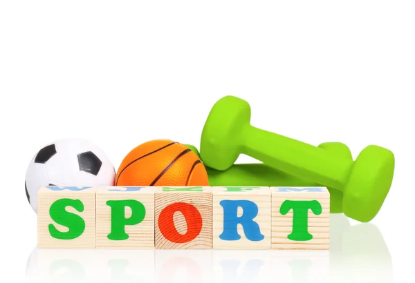 Sport wooden blocks — Stock Photo, Image