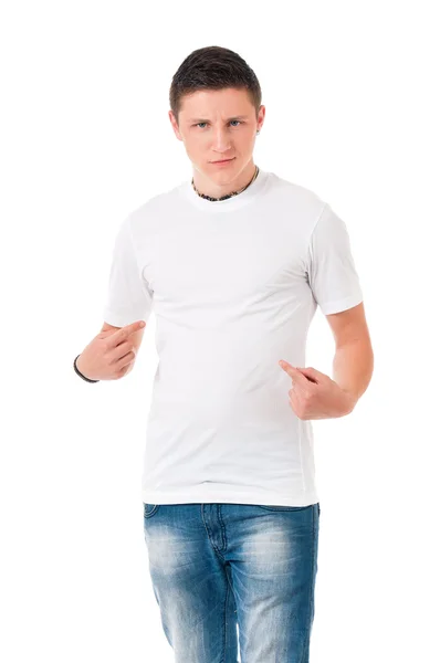 Mannen i t-shirt — Stockfoto