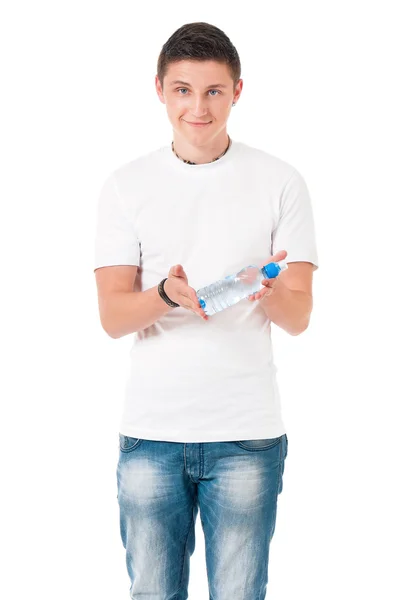 Man with water — Stock Photo, Image