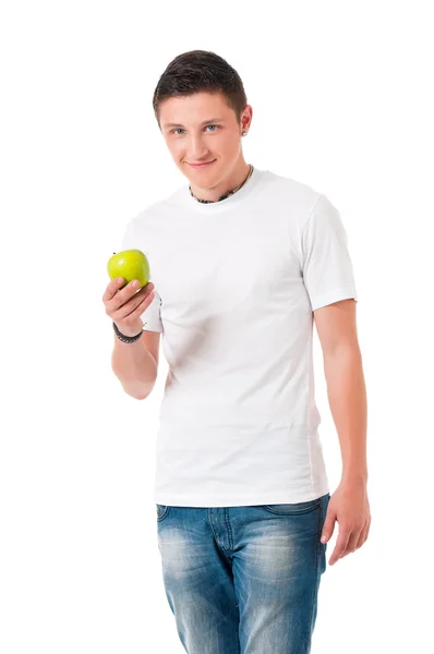Man with apple Royalty Free Stock Photos