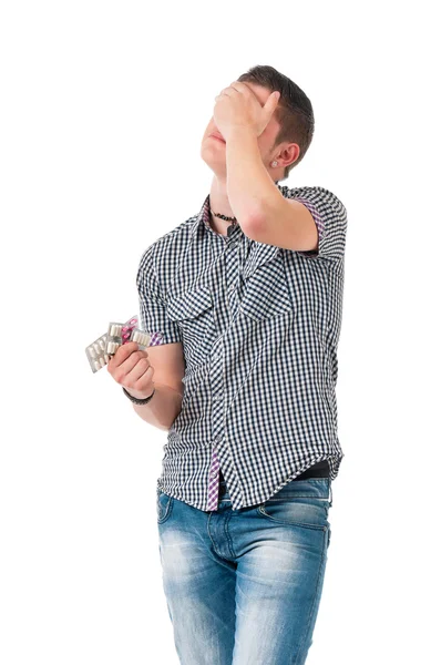 Man with pills — Stock Photo, Image