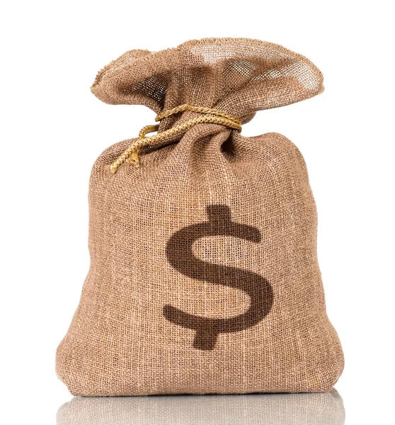 Money bag with US dollar sign — Stock Photo, Image