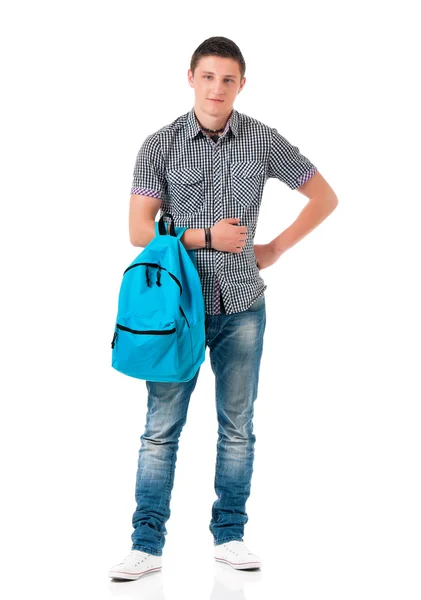 Sırt çantası ile öğrenci — Stok fotoğraf