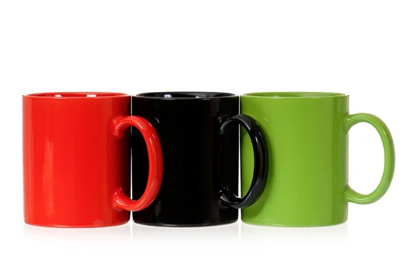 Three cups for coffee or tea — Stock Photo, Image