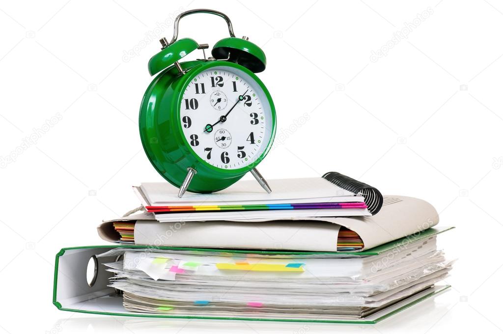Alarm clock with folders