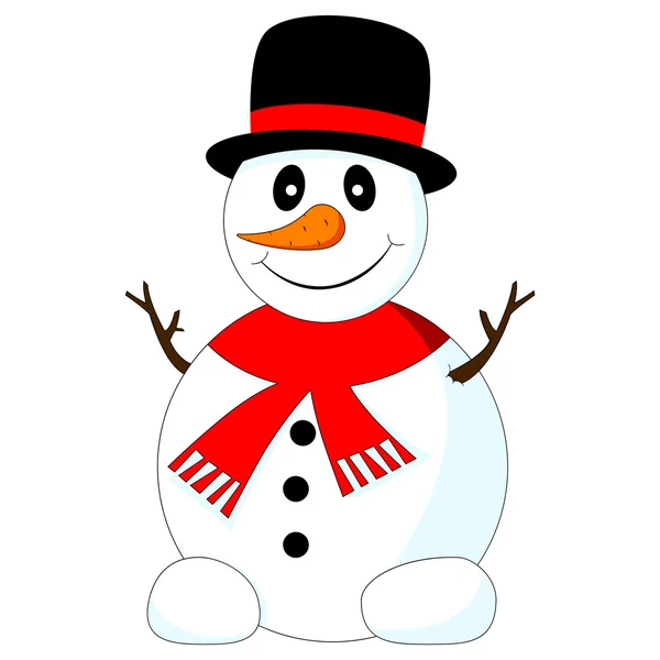 Vector of funny snowman — Stock Vector