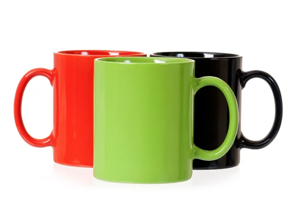 Three mugs for coffee or tea — Stock Photo, Image