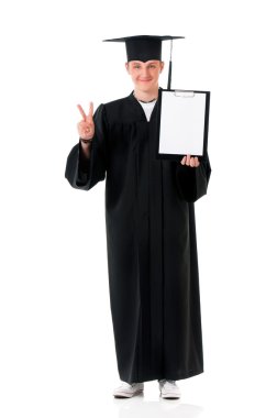 Boş gösterilen manto yüksek lisans öğrencisi