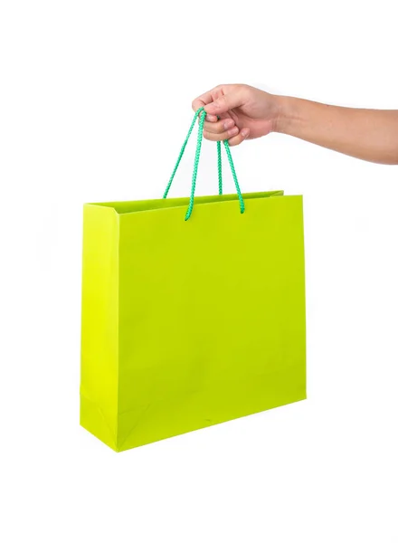 Sacchetti Carta Multicolore Isolati Bianco Concetto Shopping — Foto Stock