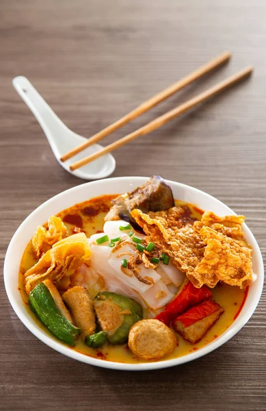 Curry Chee Cheong Fun Rice Noodle Yong Tau Foo 됩니다 — 스톡 사진