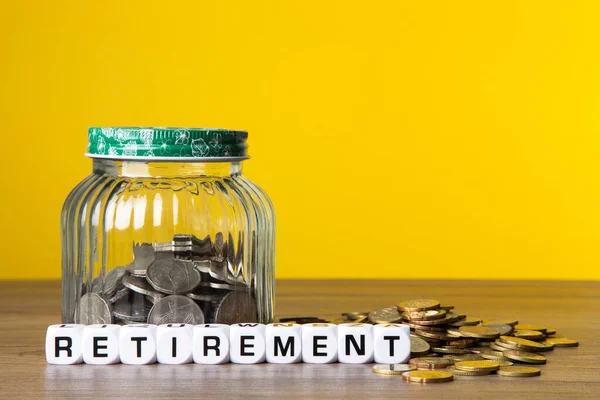 Saving money for retirement plan. Retirement Conceptual