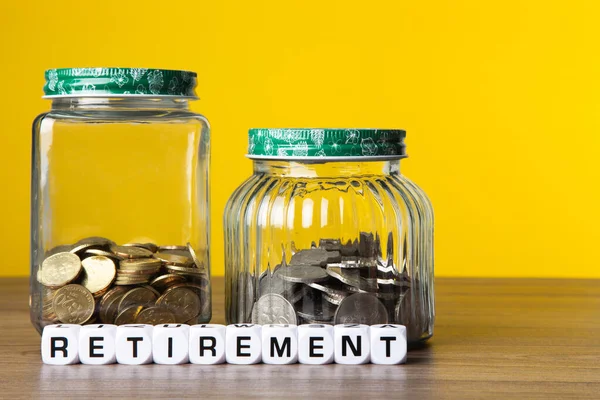 Saving money for retirement plan. Retirement Conceptual