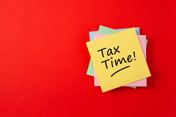 Tiempo Impuestos Notificación Necesidad Presentar Declaraciones Impuestos Formulario Impuestos Con — Foto de Stock