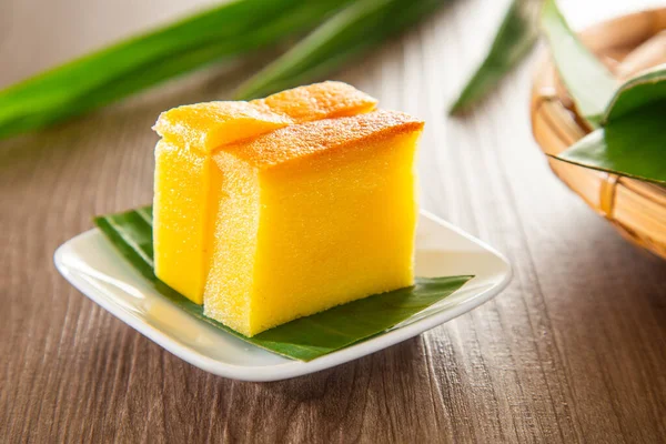 Kuih Bingka Ubi Tradiční Malajský Sladký Dort Nyonya — Stock fotografie