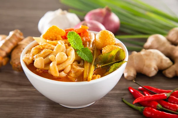 Tom Yam Kong Tom Yum Tom Yam Spicy Clear Soup — Stock Photo, Image