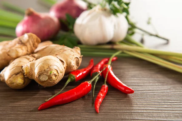 Algunos Los Ingredientes Para Cocinar Curry —  Fotos de Stock