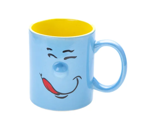 Coffee cup with a grin — Stock Photo, Image