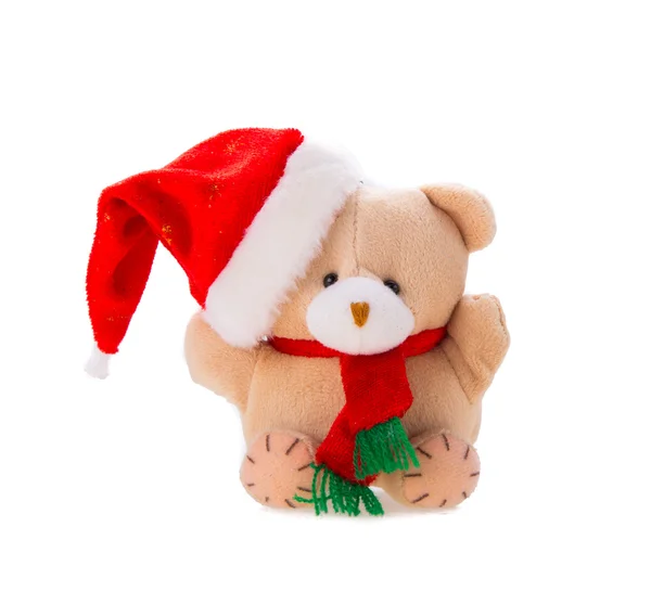 Ведмідь з різдвяним подарунком — стокове фото
