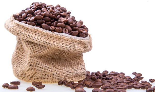 Black roasted coffee beans — Stock Photo, Image